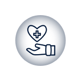 Herz mit Handsymbol