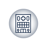 Krankenhaus-Symbol in Runde